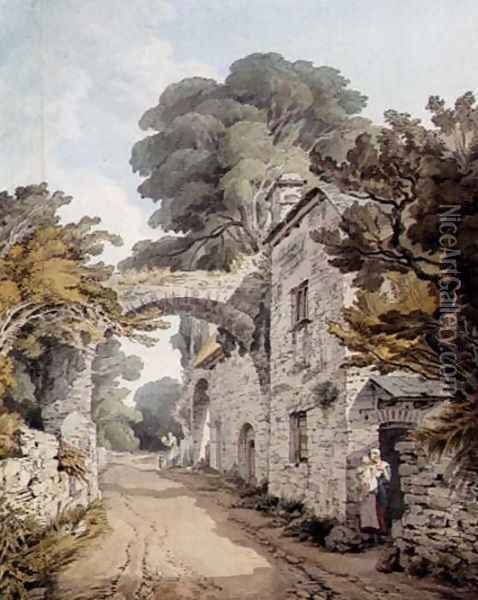 Buckfast Abbey 1798 Oil Painting - John White Abbott