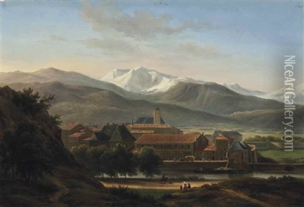 Martigny, Switzerland Oil Painting - Charles De Vaux