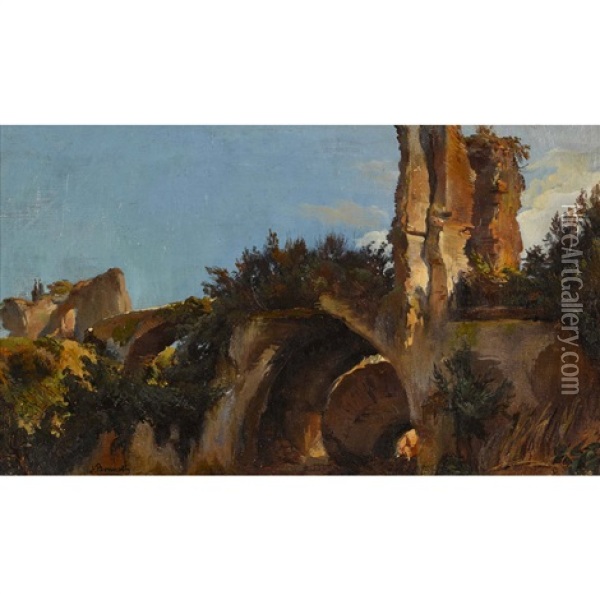 Antike Ruinen In Italien Oil Painting - Francois Bonnet