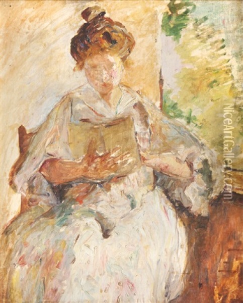 Jeune Femme Lisant Oil Painting - Joseph Ravaisou