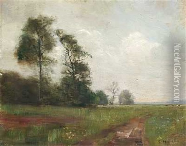 Vej Gennem Landskab Oil Painting - Carl Vilhelm Holsoe