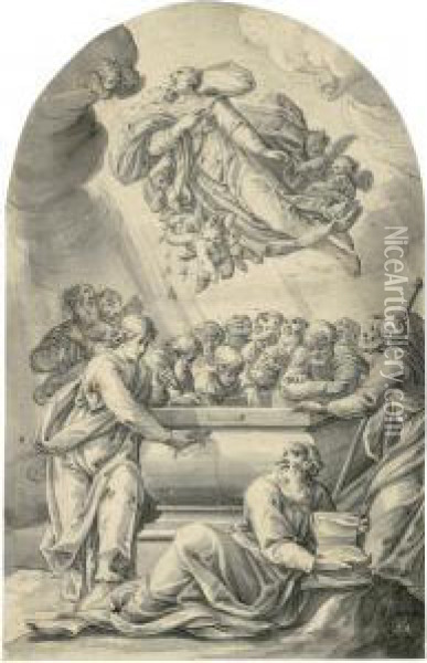 Die Himmelfahrt Mariae Oil Painting - Johann Christoph Storer