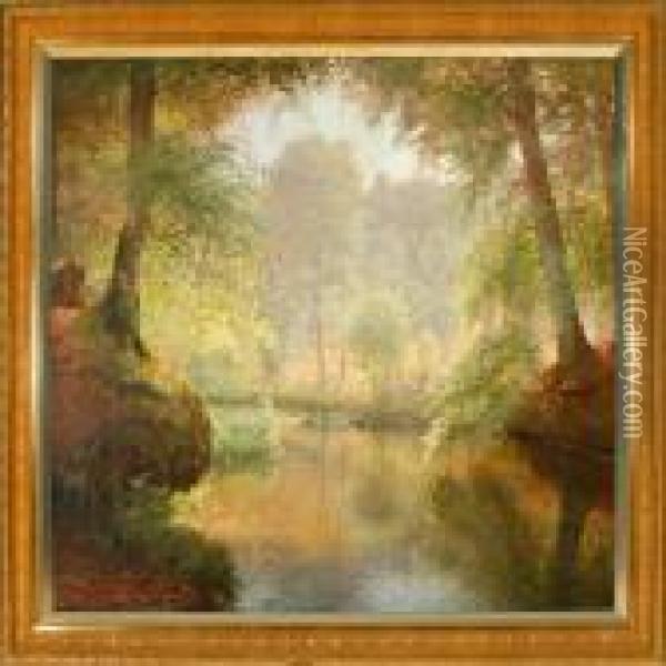 A Spring Forest Scenery Oil Painting - Peter Busch