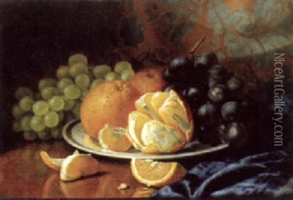 Still Life With Fruit Oil Painting - William Barr