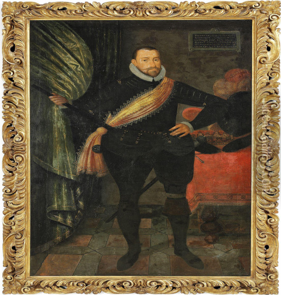 Full-length Portrait Of King Frederik Ii Oil Painting - Hans Knieper