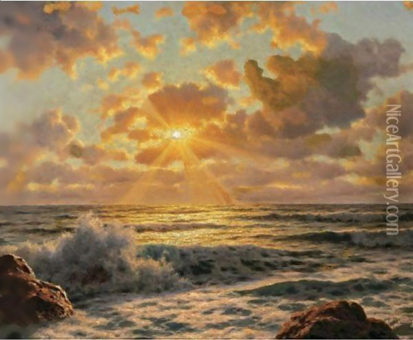 Sunrise 2 Oil Painting - Ivan Fedorovich Choultse