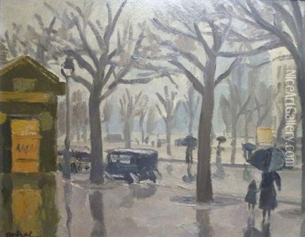 Les Boulevards Oil Painting - Louis Robert Antral