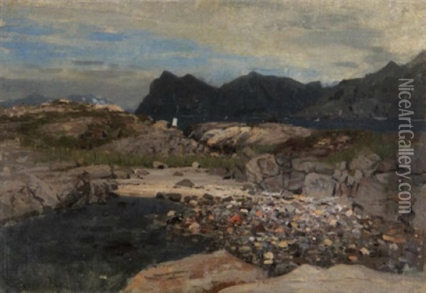 Norwegische Kustenlandschaft Oil Painting - Adelsteen Normann