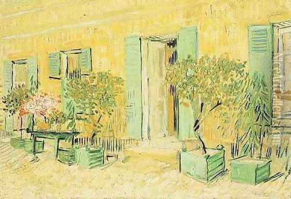 Exterior Of A Restaurant At Asnieres Oil Painting - Vincent Van Gogh