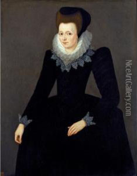 Portrait Of Susan Greene, Mrs Richard Knatchbull Oil Painting - Robert Peake