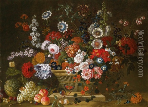 Ein Blumenstillleben Oil Painting - Pieter Casteels III
