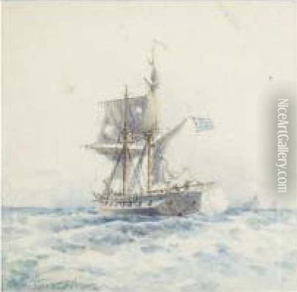 The Aris At Sea Oil Painting - Emilios Prosalentis