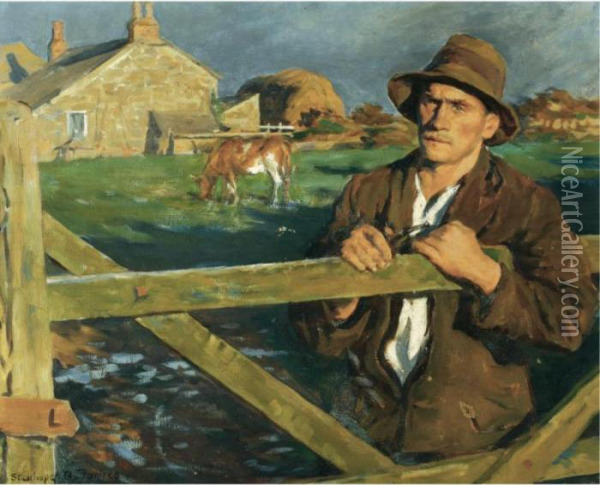 The Farmer Oil Painting - Stanhope Alexander Forbes