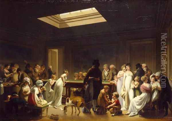 Game of Billiards Oil Painting - Louis Leopold Boilly