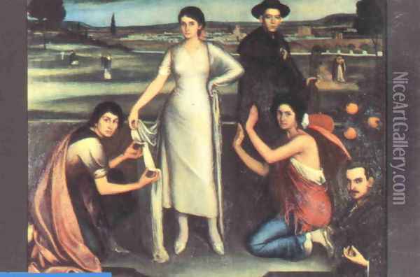 Nuestra Sra. de Andalucia Oil Painting - Julio de Romero de Torres