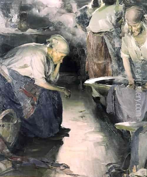 The Laundresses Oil Painting - Abram Efimovich Arkhipov