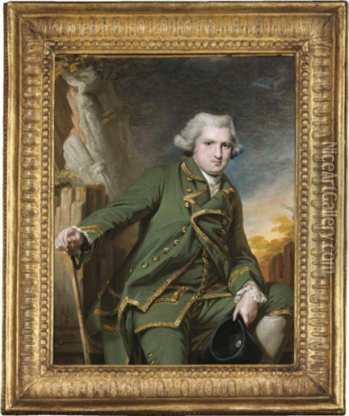 Portrait Of Sir William Langham (1737-1791) Oil Painting - Francis Coates Jones