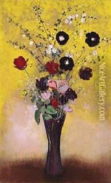 Vase of Flowers Oil Painting - Odilon Redon