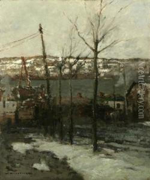 Thaw On 125th St. Oil Painting - William Frederick Ritschel