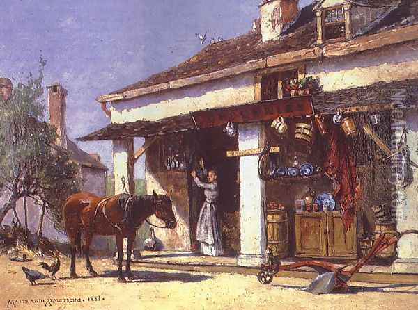 Store on the Erie Canal, 1881 Oil Painting - David Maitland Armstrong