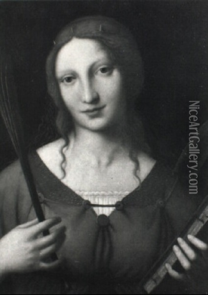 Die Heilige Katharina Von Alexandria Oil Painting - Bernardino Luini