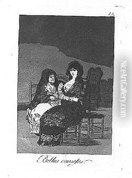 Bellos consejos Oil Painting - Francisco De Goya y Lucientes