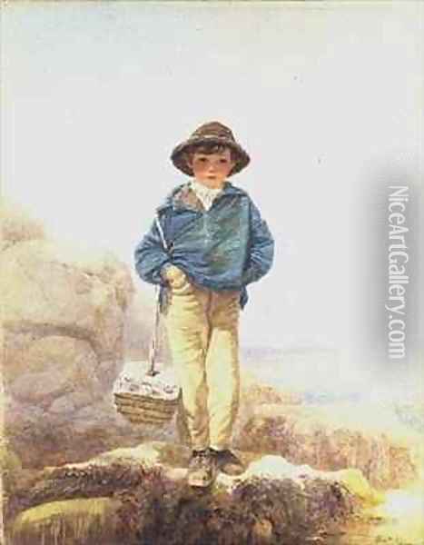 Young England A Fisher Boy Oil Painting - Alfred Downing Fripp