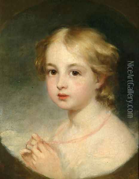 Little Miss Hopkins, 1836 Oil Painting - George Frederick Watts