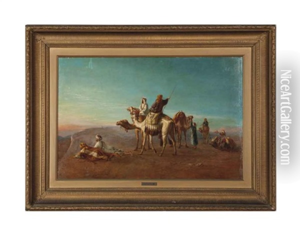 The Desert Scouts Oil Painting - William Luker Sr.