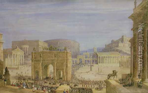The Roman Forum Oil Painting - Francis Vyvyan Jago Arundale
