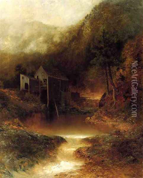 The Old Mill Oil Painting - Ralph Albert Blakelock