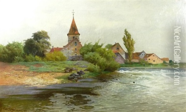 Frankische Landschaft Oil Painting - Karl Kehr