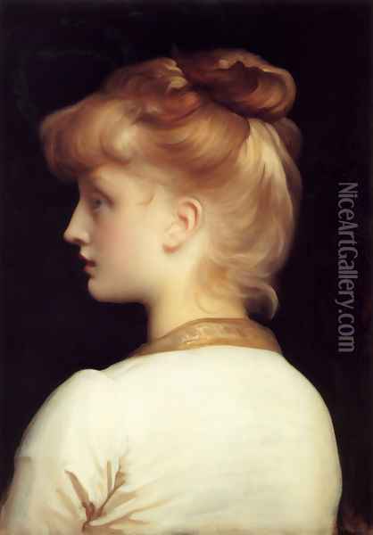 A Girl Oil Painting - Lord Frederick Leighton