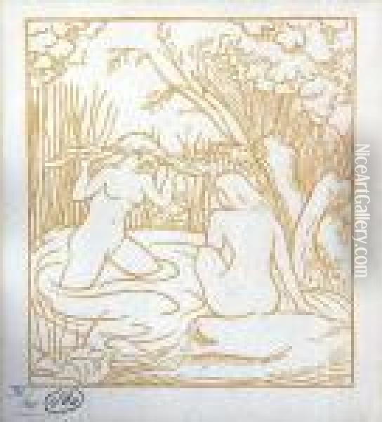 Bathers Oil Painting - Aristide Maillol