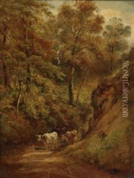 Lane At Pulborough Oil Painting - Henry Earp