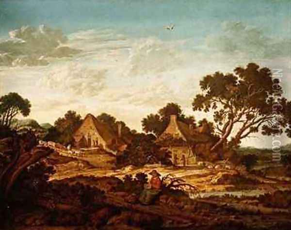 Landscape with Cottages near Middelburg Oil Painting - Johannes Goedaert