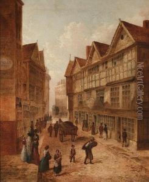 Market Street, Manchester Oil Painting - John Ralston