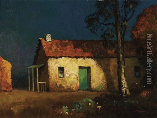 Nocturnal Monterrey House Oil Painting - Will Sparks