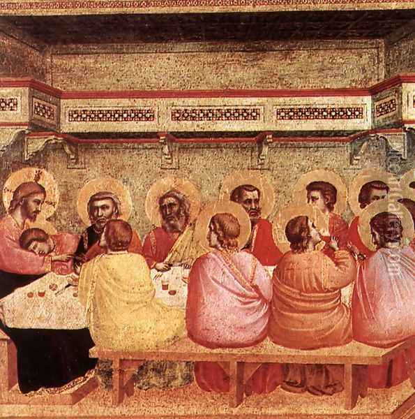 Last Supper 1320-25 Oil Painting - Giotto Di Bondone