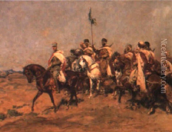 Arab Warriors Oil Painting - Henri Emilien Rousseau