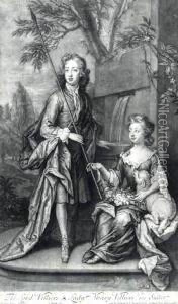The Lord Villiers & Lady Mary Villiers His Sister Oil Painting - John Smith