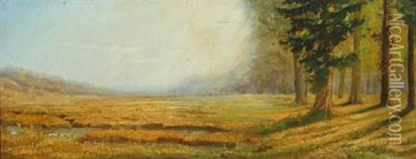 Forest Meadow Oil Painting - Bruce Crane