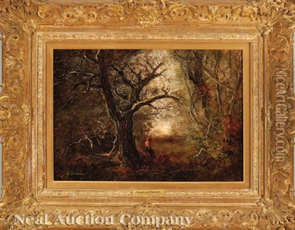Evangeline Under The Oak Tree Oil Painting - Joseph Jefferson