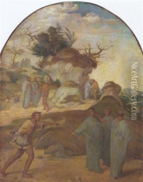 Biblische Szene Oil Painting - Pierre Puvis de Chavannes
