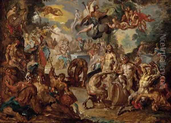 The Marriage of Peleus and Thetis Oil Painting - Johan Georg Platzer
