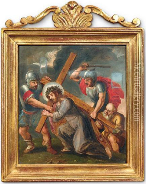 Cristo Portacroce Oil Painting - Stephan Kessler