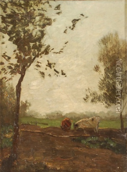 Vache Au Paturage Oil Painting - Anton Mauve