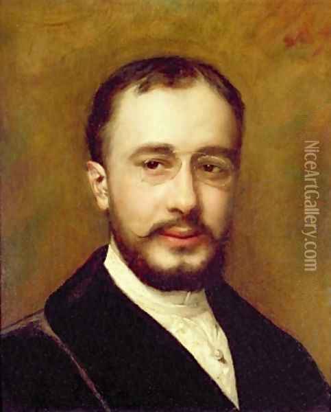 Portrait of Toulouse Lautrec Oil Painting - Charles Emile Auguste Carolus-Duran