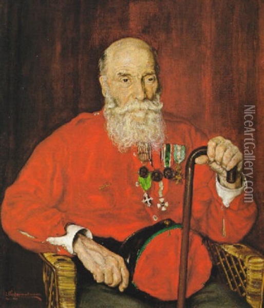 General Garibaldino Oil Painting - Eduardo Chicharro Aguera