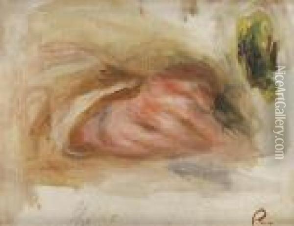 Main De Coco Oil Painting - Pierre Auguste Renoir